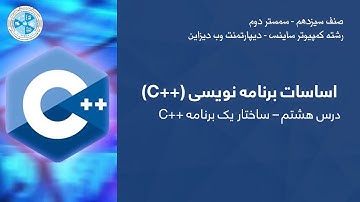 C++ Programming - Lesson 08 | C++ ـ درس هشتم - ساختار یک برنامه C++ اساسات برنامه نویسی