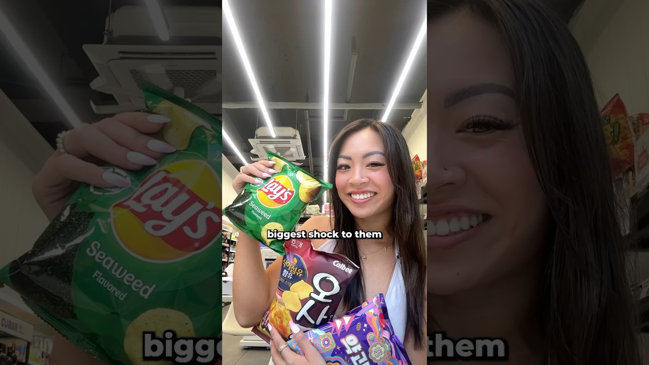 i tried seaweed chips at the korean convenience store 🧜‍♀️ 