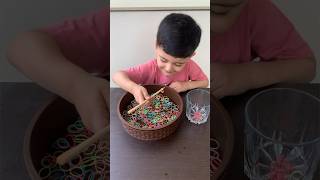 Rubber band motor skills  activity for kids