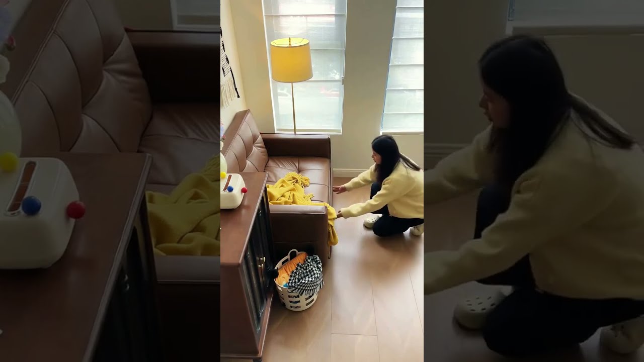 狭い部屋も広々✨たった1秒でベッドに変身!一台二役の便利ソファ🛋️🛏️ #ソファベッド #省スペース #インテリア