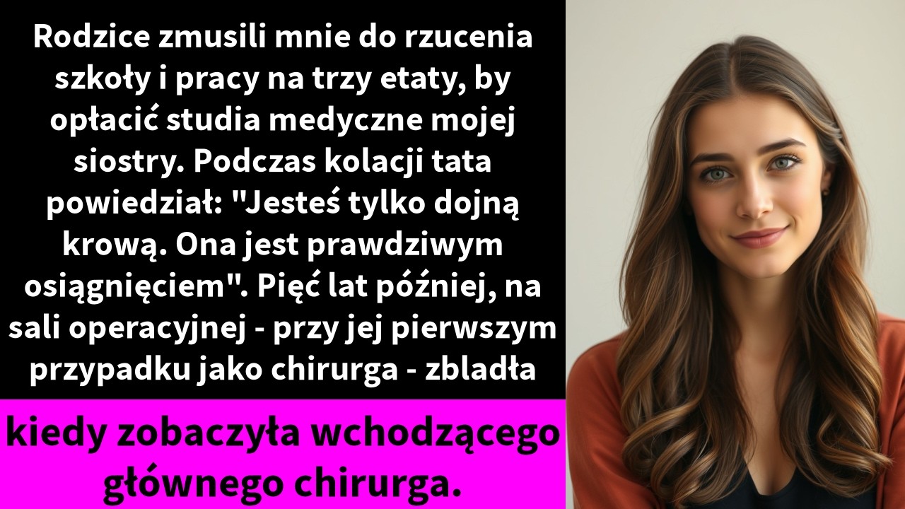Rodzice zmusili mnie do rzucenia szkoły i pracy na trzy etaty, by opłacić studia medyczne mojej