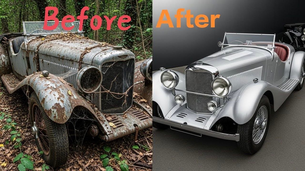 ASMR Car Restoration – Full Rebuild of 1924 Aston Martin “Side Valve”  Abandoned to Brand New