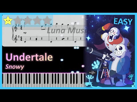 Snowy (Easy Piano Sheet) - Undertale OST