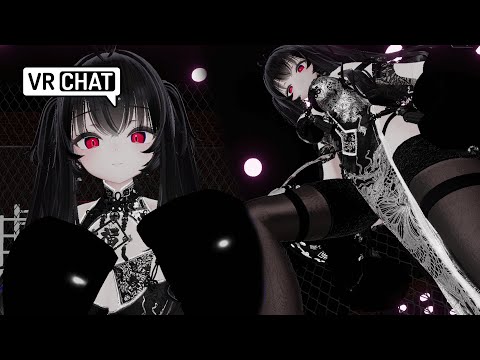 Goth mistress towers over you VRchat POV BOXING