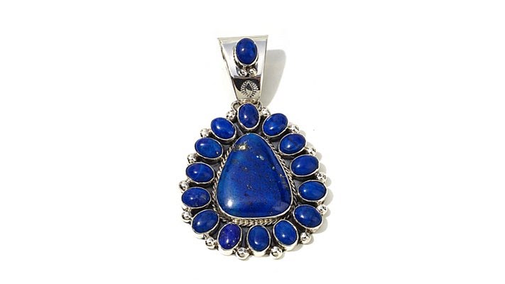 Chaco Canyon Lapis Cluster Sterling Silver Pendant