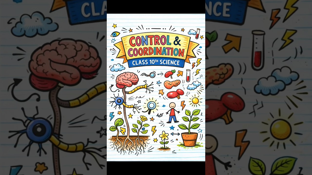 Short notes or Mind map of chapter control and coordination class 10th science. 