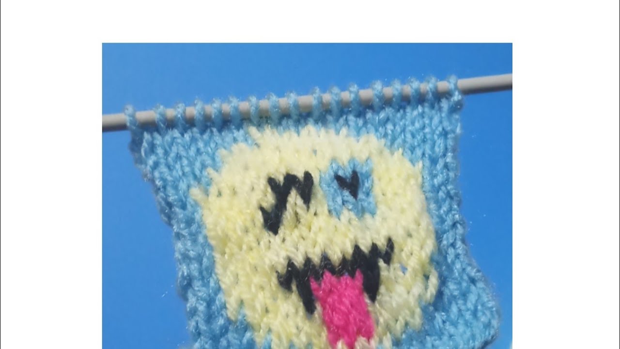 knitting emoji for kids sweater// how to knit Emoji for kids sweater