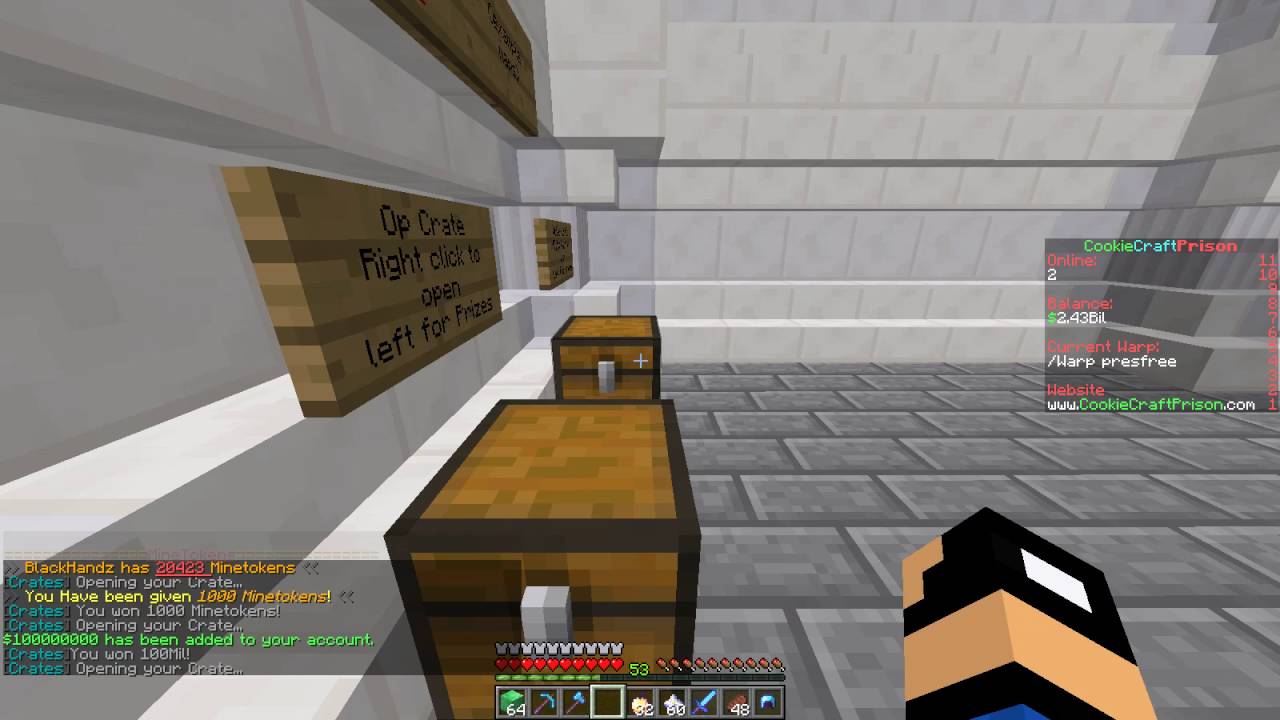 SO MANY TOKENS! Minecraft OP Prison Vote Crates Opening - Part 1 - YouTube