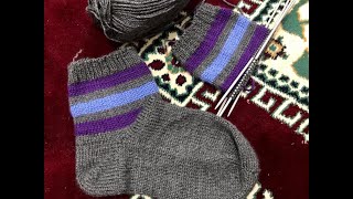  5 Şi̇şle Örgü Çorap Yapimi İlmek-Lastik-Gövde