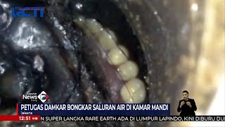 Petugas Damkar Bongkar Saluran Air di Kamar Mandi untuk Evakuasi Gigi Palsu #SeputariNewsPagi 23/01