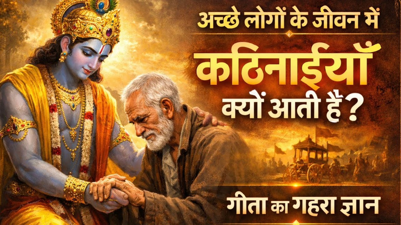 अच्छे लोगों के जीवन में कठिनाइयाँ क्यों आती हैं | गीता का गहरा ज्ञान Best Krishna Motivation Speech