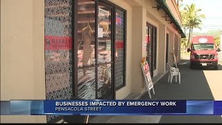 Business plummets for Pensacola St. shops as emergency repairs continue