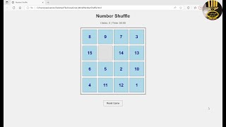 How to Create a Number Shuffle with JavaScript using HTML and CSS