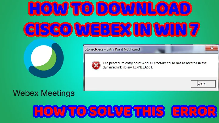 How to download CISCO WEBEX on Windows 7| How to solve Cisco Webex Error of Windows |