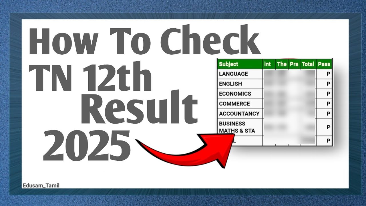 How to Check TN 12th Public Exam Result 2025 - Edusam Tamil
