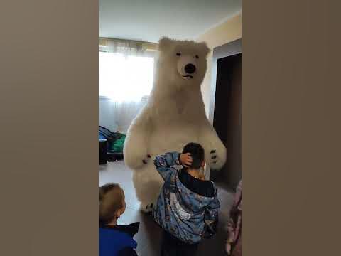 Белый медведь гигантский Мишка Тедди 3 метра Экспресс поздравления Киев ...