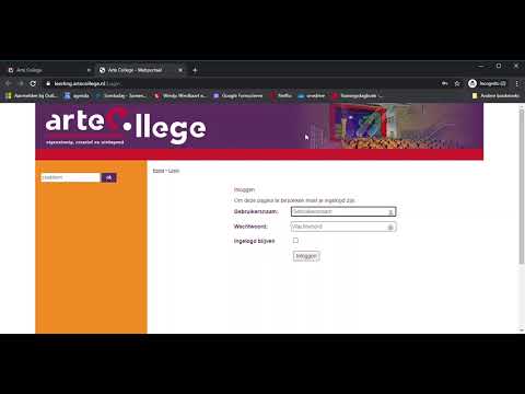 Arte helpdesk, Inloggen in leerlingportaal