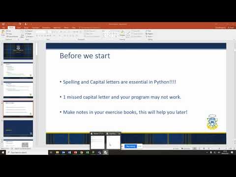 Python Lesson 1 PART 1