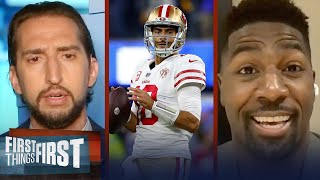 Could Browns look to Jimmy G to replace Baker Mayfield at quarterback | NFL | FIRST THINGS FIRST