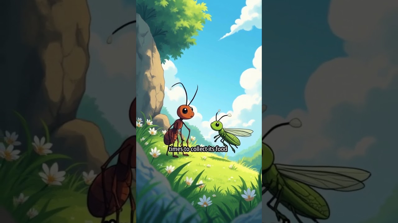 Ant🐜And Grasshopper🦗English Story   Kids Short Moral English Stories Aesop Fables    