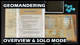 Geomandering Roll and Write board game PnP overview solo mode