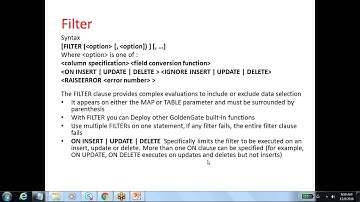 Oracle GoldenGate Filtering Functions DDL  - Brief Overview