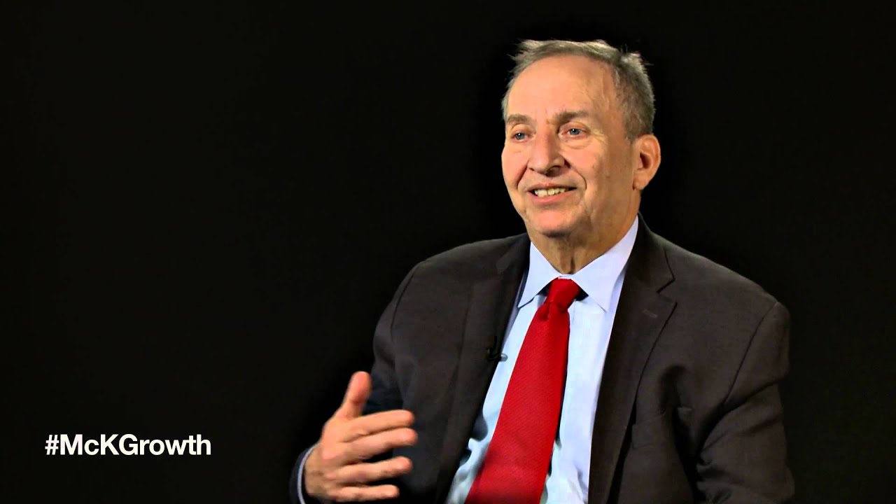 Larry Summers, former US Treasury Secretary, with a recipe for economic growth