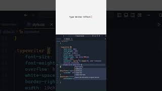 Typewriter Text Effect in CSS 🔥