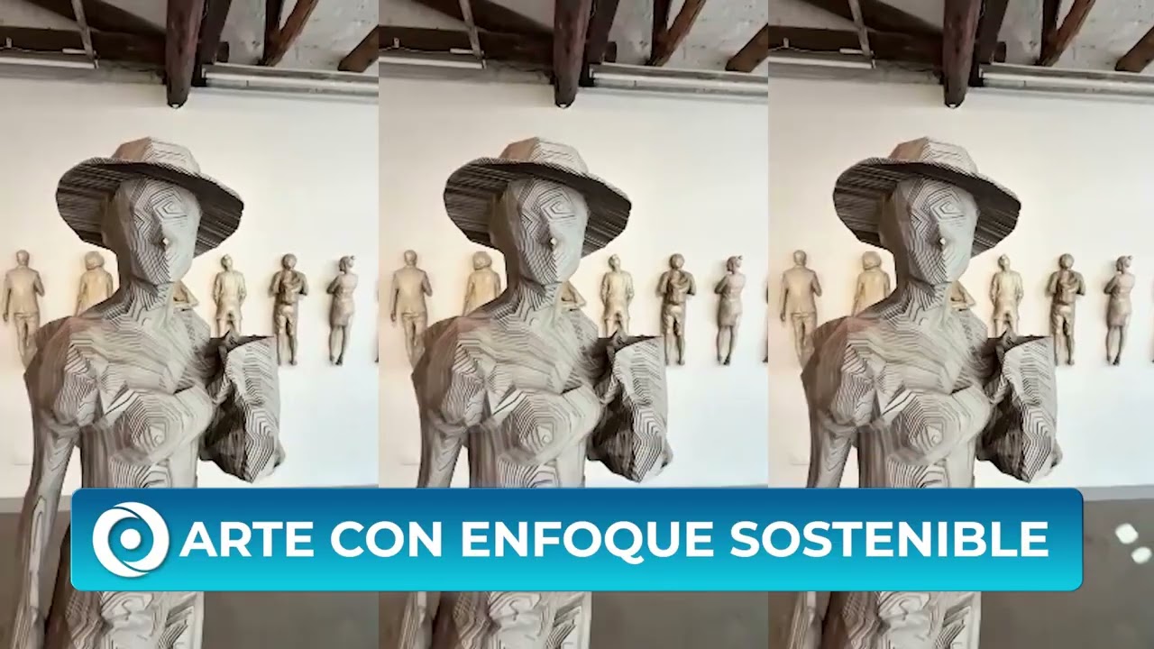 El artista colombiano que convirtió residuos de caña en obras de arte