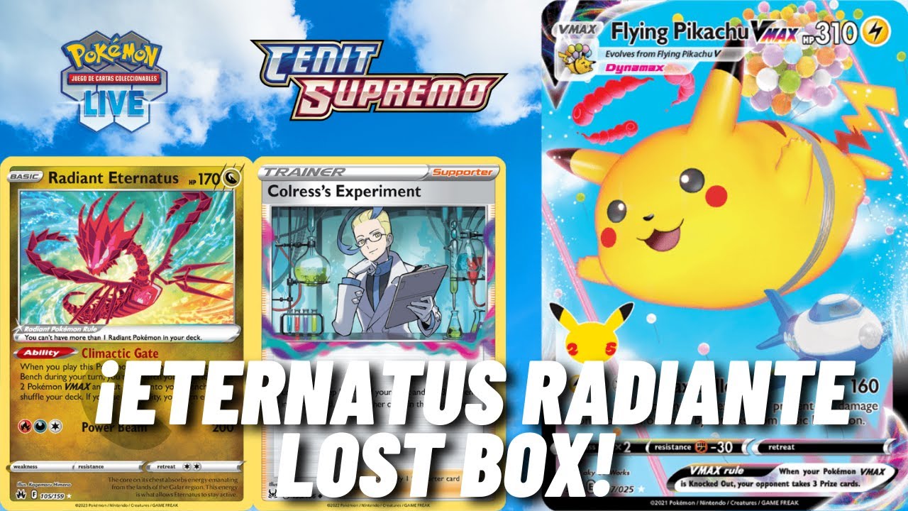 Eternatus Radiante com Duraludon e Pikachu Voador VMAX - BARALHO