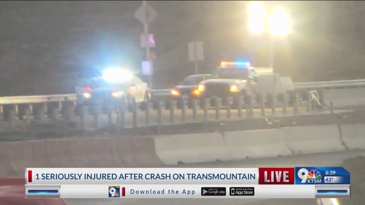 1 seriously injured after crash on Transmountain - YouTube