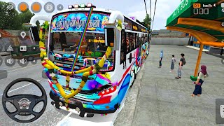 💥BUS SIMULATOR INDONESIA Full Passenger Lode Bus Driving 🚍🧑‍✈️ Different Road Journey TN BUS MOD  screenshot 1