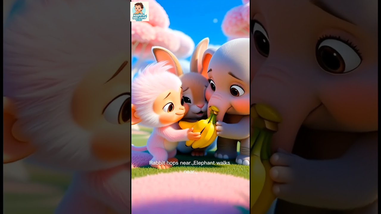 Sharing Monkey 🐒🍌 | Good Habits for Kids | Moral Story in English | Happy Melody Kids 