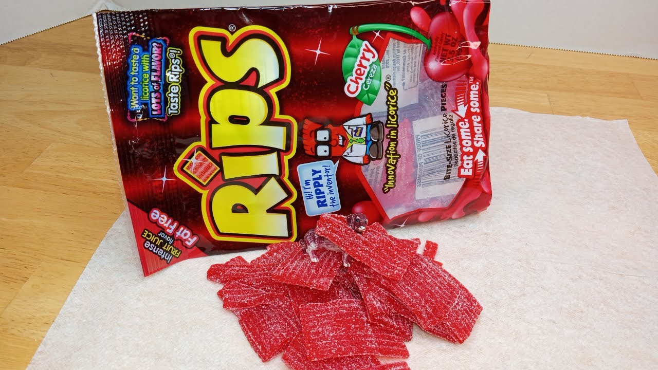 Unboxin Doxin - Rips Cherry Bite-Size Licorice Pieces - YouTube