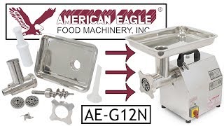AE-G12SS #12 Meat Grinder, 3/4HP, 110V, Stainless Steel