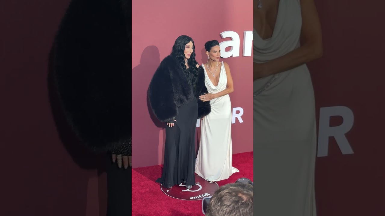 Cher and Demi Moore at the amfAR Gala in Cannes 