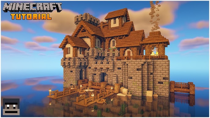 Medieval castle house for minecraft