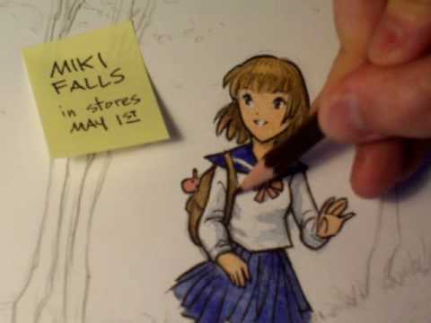 How To Color & Ink Manga Illustrations, Pt. 2 ("Miki Falls")