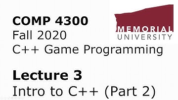 COMP4300 - Game Programming - Lecture 03 - Intro to C++ (Part 2) Memory: Stack, Heap, Pointers