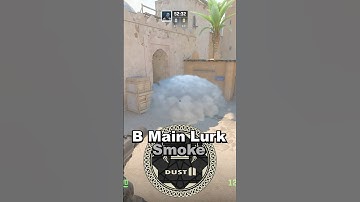 Dust 2 B Main Lurk smoke and flash - CS2 Lineups #cs #cs2 #util #dust2 #TSide #BSite #Smoke #flash