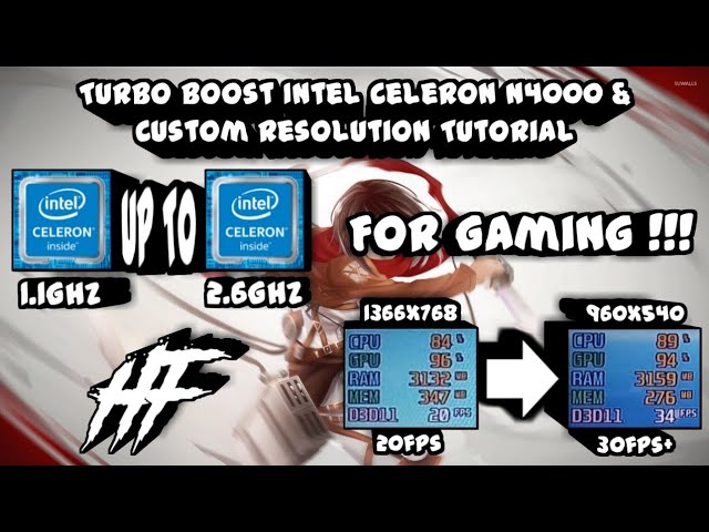 [How To] Enable Turbo Boost On The Intel Celeron N4000 And Make Custom Resolutions | Tutorial class=