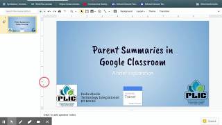 Parent Summaries in Google Classroom