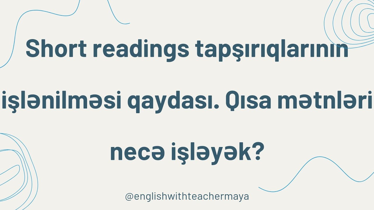 Short readings (qısa mətnlər) necə işləyək ? Cümləni düzgün tərcümə etməyin üsulları ✅🖊️ #english