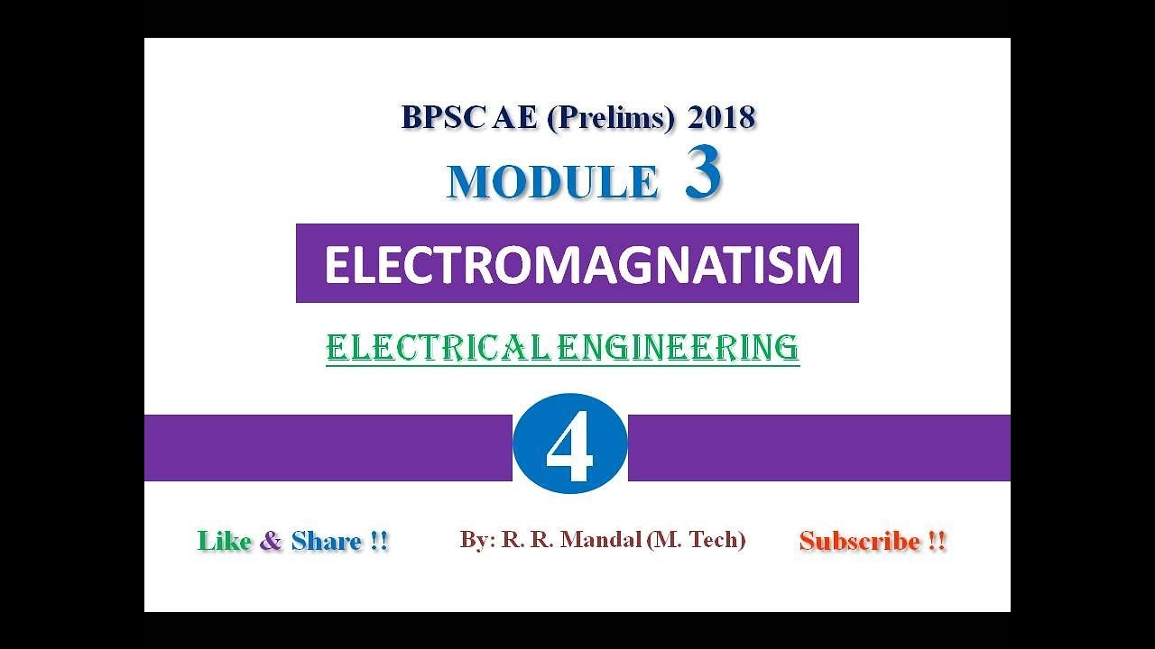 Module 3 Lecture 4 : Electromagnetism - YouTube
