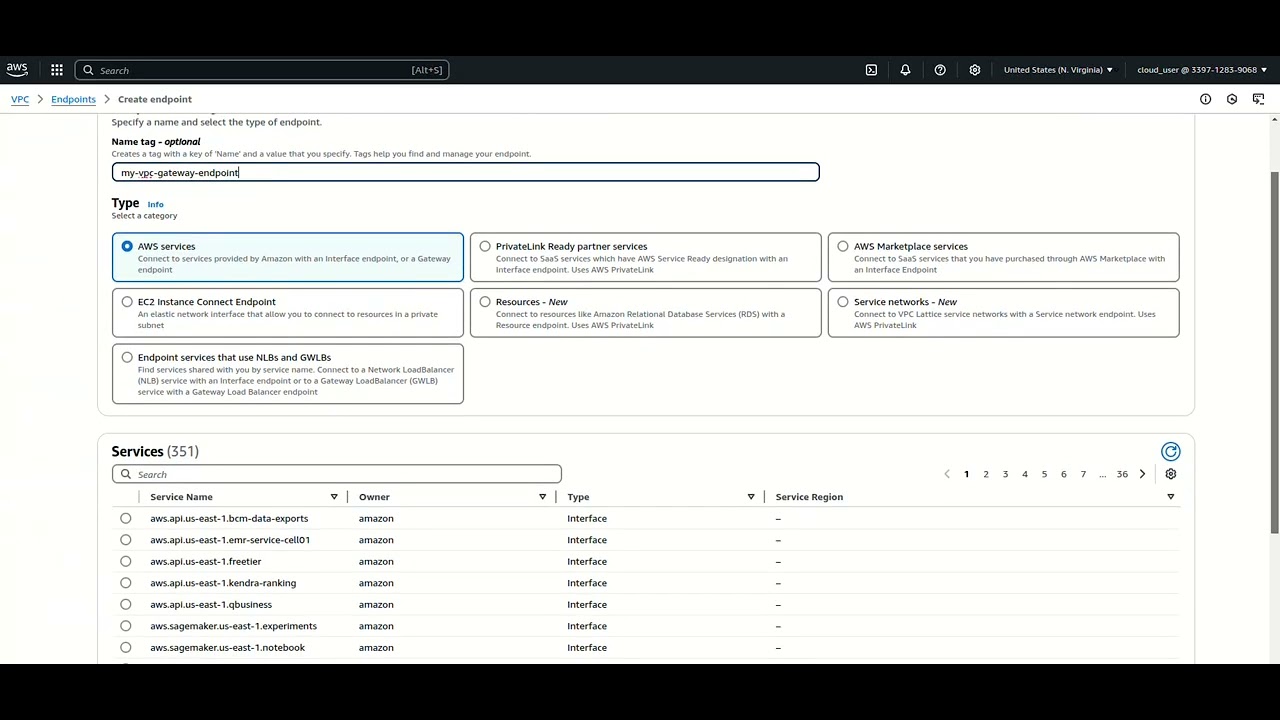 AWS VPC Gateway Endpoint Creation - YouTube