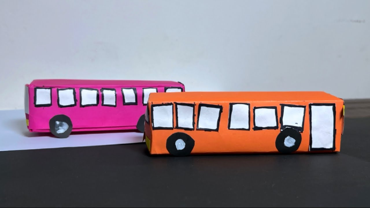 How to Make Paper Bus | Paper Vehicle Making Ideas | Easy Paper Bus for Kids | Paper Craft for Kids