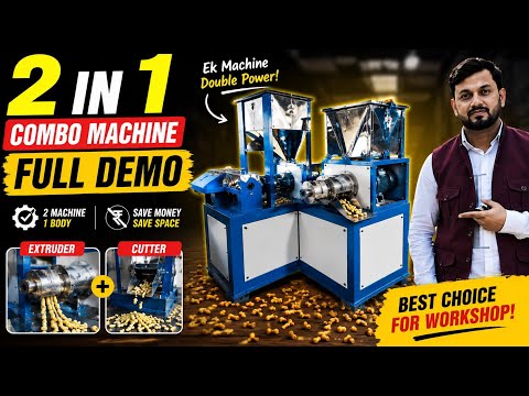 Kurkure plant full demo Making to Packing | Kurkure and Puff Complete plant | 15 product One Machine