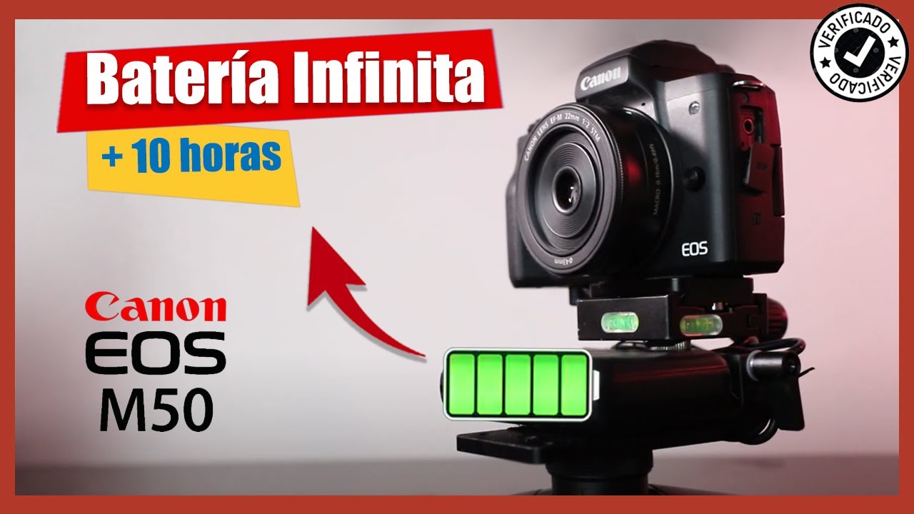🔋 BATERÍA INFINITA - Canon M50 [ SOLUCIÓN COMPROBADA✔️] + de 10 horas de duración 👍