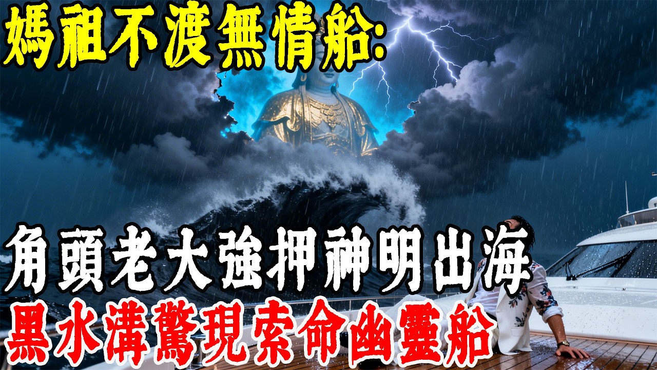 媽祖不渡無情船：角頭老大強押神明出海，黑水溝驚現索命幽靈船#情感#民間故事#真實故事#中老年生活 #台灣