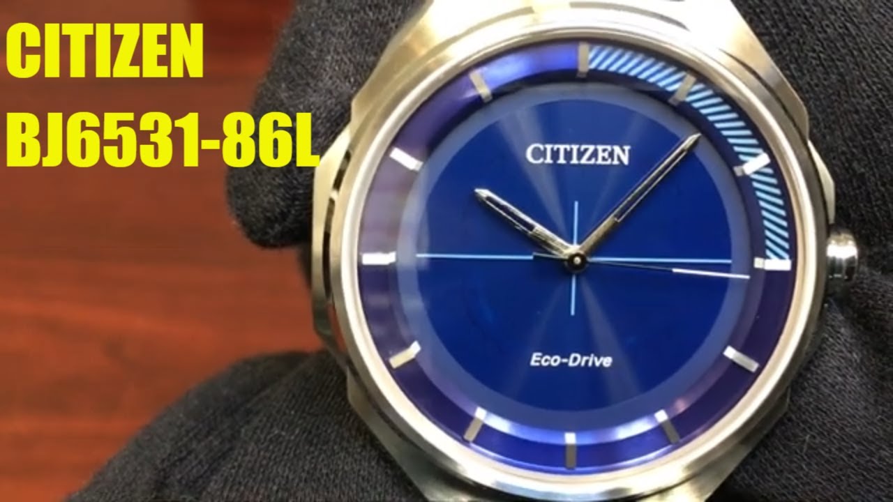 Men's Citizen Eco-Drive Steel Blue Solar Power Watch BJ6531-86L